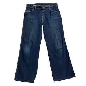 Vintage Graffiti Jeans Mens 36 x 28 Dark Wash Wide Leg Loose Fit Baggy Skater